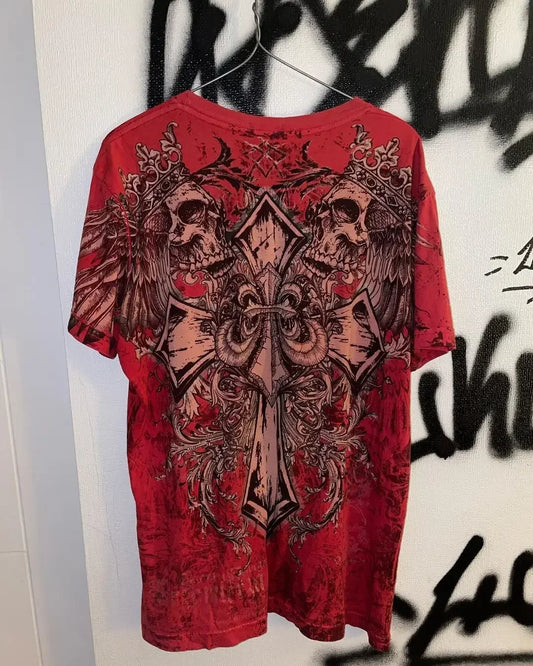 Affliction Style Resurrection Red Shirt