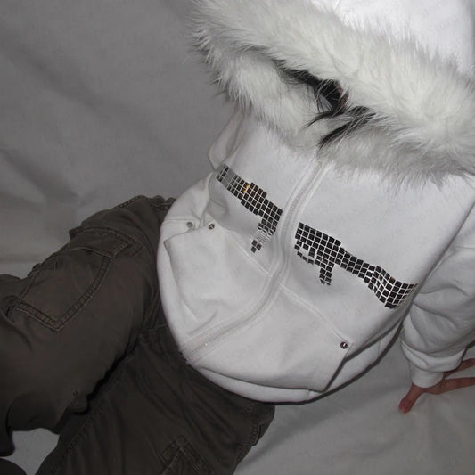 Fur Hooded DRACO Zip Up Hoodie